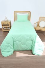 ست لحاف بزرگسال یک نفره سه تکه 90 بروجرد رنگ سبزروشن