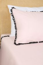 کاور تمام ست دکمه خور دو نفره چهار تکه 180 بروجرد طرح ملودی رنگ صورتی چرک - Image 3